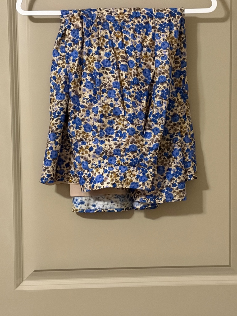 Sezane Midi Alice Skirt Blue Floral - Picture 4 of 7